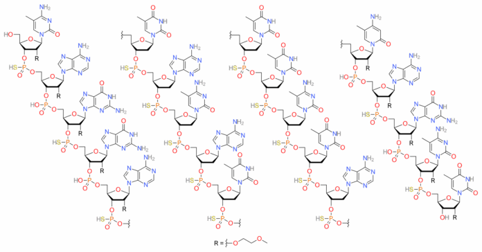 na zdjęciu znajduje się cząsteczka tofersenu
