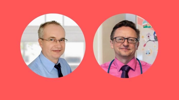 na zdjęciu znajdują się dr hab. Krzysztof Szczałuba i prof. Robert Śmigiel